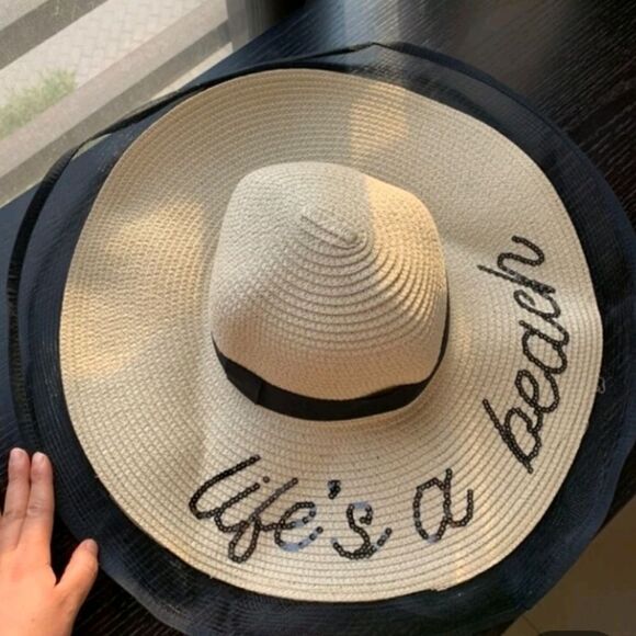 Boho lifes a beach sequin straw hat - Picture 3 of 8